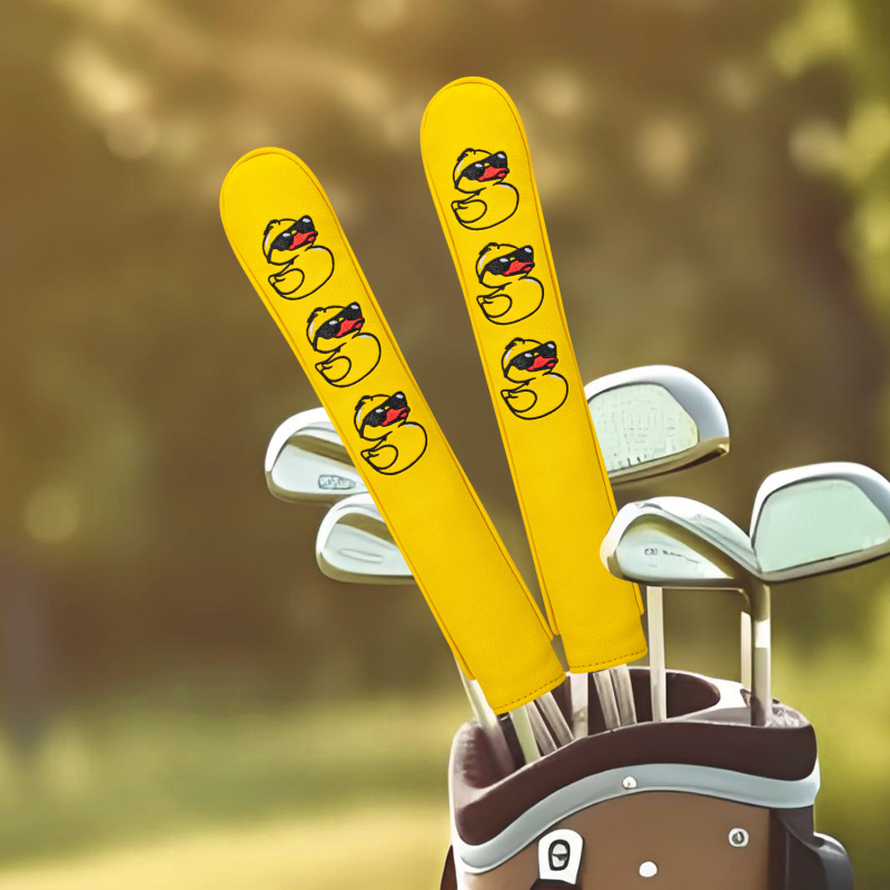 Nova žuta zaštita za golf palicu s malim žutim patkicom indikatorom, zaštitna kapica za usmjeravanje štapa i univerzalna navlaka za trening štapova