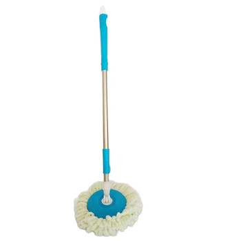 Univerzalna okretna glava mopa s pritisknim klipsom, mikrovlakna glava, nehrđajući čelik, podesiva duljina 80–100 cm, promjer glave 34 cm