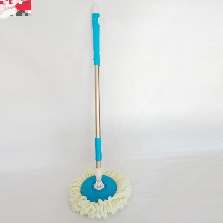 Univerzalna okretna glava mopa s pritisknim klipsom, mikrovlakna glava, nehrđajući čelik, podesiva duljina 80–100 cm, promjer glave 34 cm