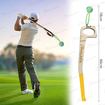 DUOLAIFA Дървен обучител за замах по голф за начинаещи – подобрява ритъм и разстояние