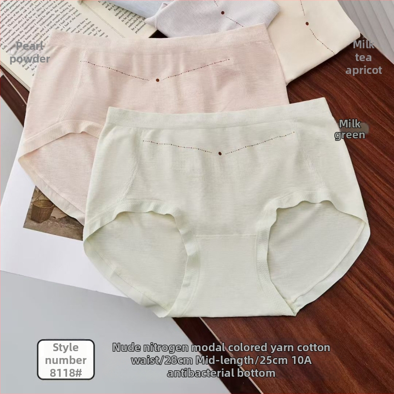 Ženske gaćice od modala bez šavova, srednji pojas, mašna, japanski stil trokutasti kroj, podstava od Mulberry svile.