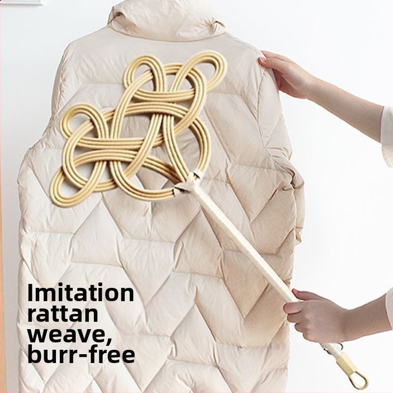 Kefa na prach s imitáciou ratanu pre deky a bavlnené prikrývky; domáci čistiaci nástroj