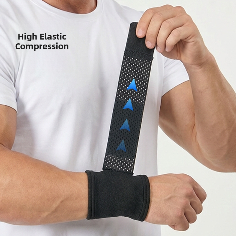 Prozračni kompresijski zaštitnici zapešća za sport (odbojka, badminton, tenis, košarka); unisex, podesivi i prilagodljivi