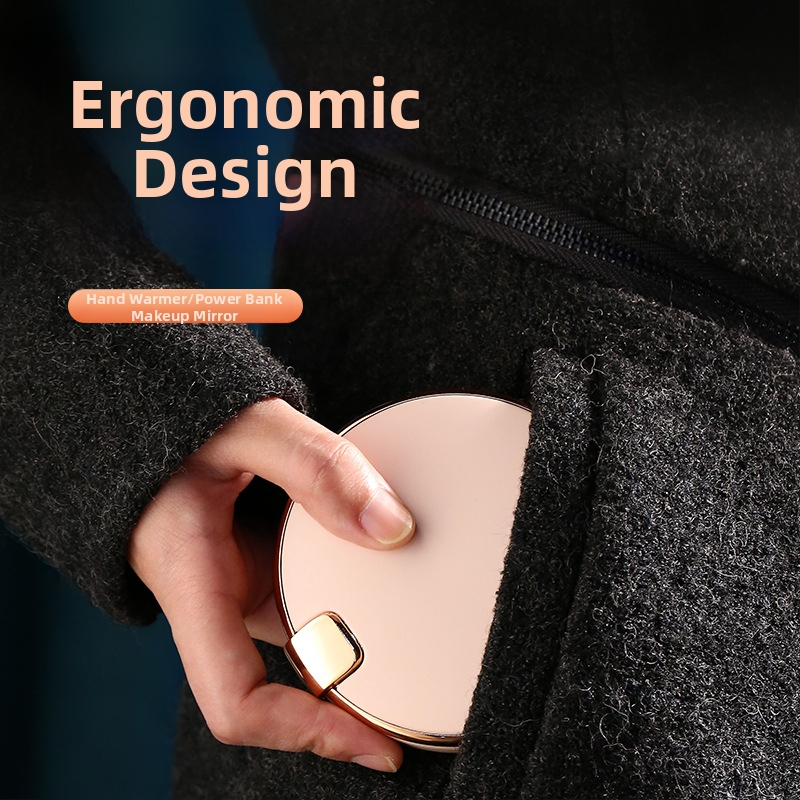 Τρία σε ένα: μικροσκοπικό καλλυντικό καθρέφτη, Power Bank και θερμαντήρας χεριών