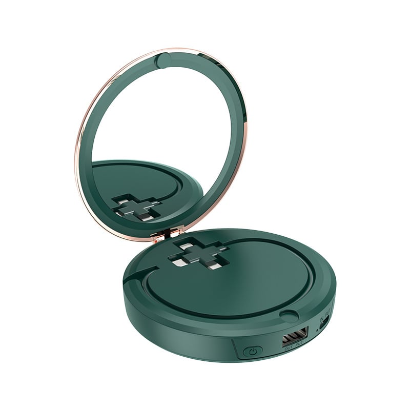 Τρία σε ένα: μικροσκοπικό καλλυντικό καθρέφτη, Power Bank και θερμαντήρας χεριών