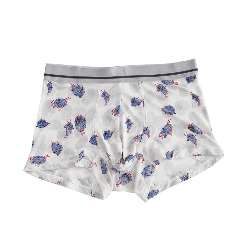 Yuyue 100% svila za muškarce, boxerice s otiskom, Mulberry svila, Ledena svila, prozračne, udobne, bez šavova