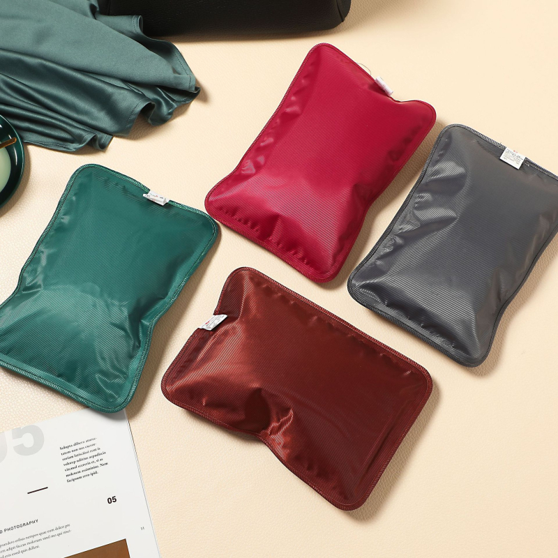 Pungă de apă caldă reîncărcabilă din țesătură mercerizată, design colorat, încălzitor de mâini portabil pentru iarnă