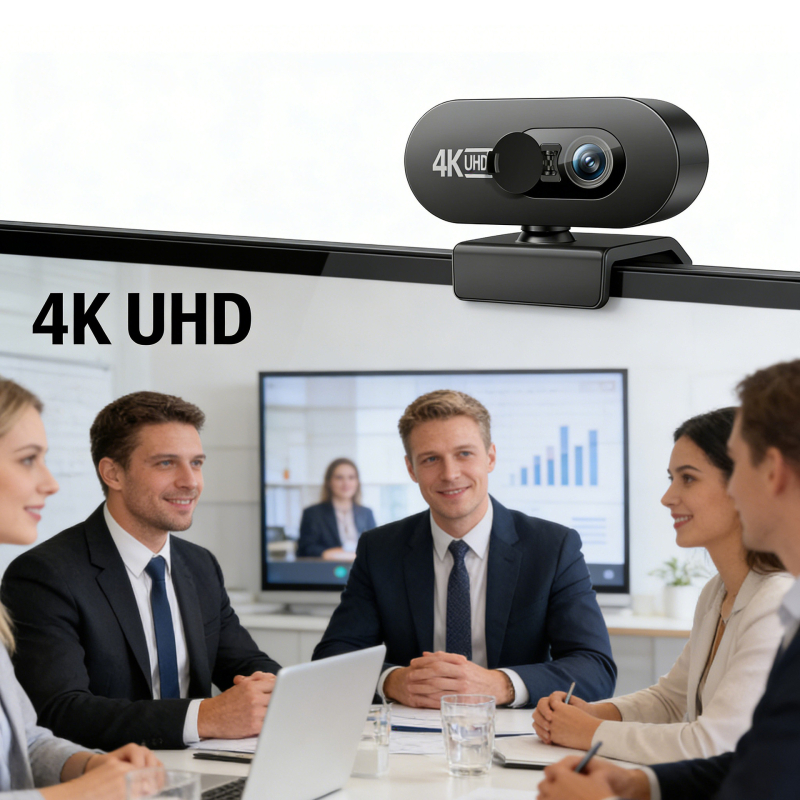 UHD 4K autofokusna web kamera s ugrađenim mikrofonom i poklopcem za privatnost
