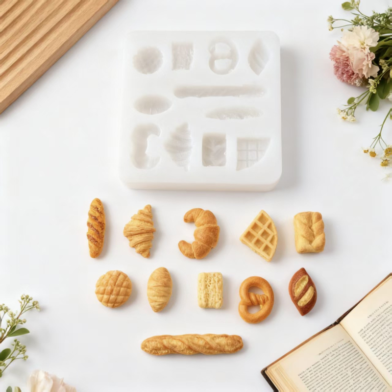 Silicone kalup za DIY pečenje, fondant i modeliranje glinom – oblik tanjure za kruh