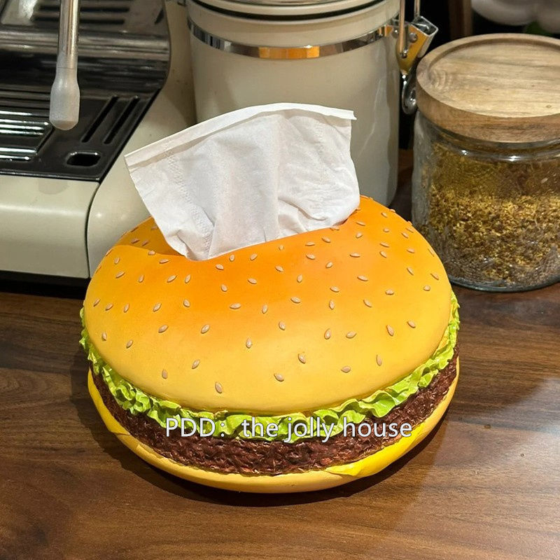 Hamburger oblik stola za pohranu sa poklopcem, slatka posuda za grickice, može poslužiti kao mali kauč za sjedenje i promjenu obuće
