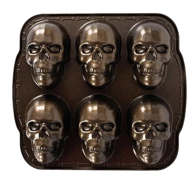 3D zlatna lubanja kalupa za pečenje, aluminijska legura, otporna na visoke temperature, dimenzije 20×15×1.8 cm
