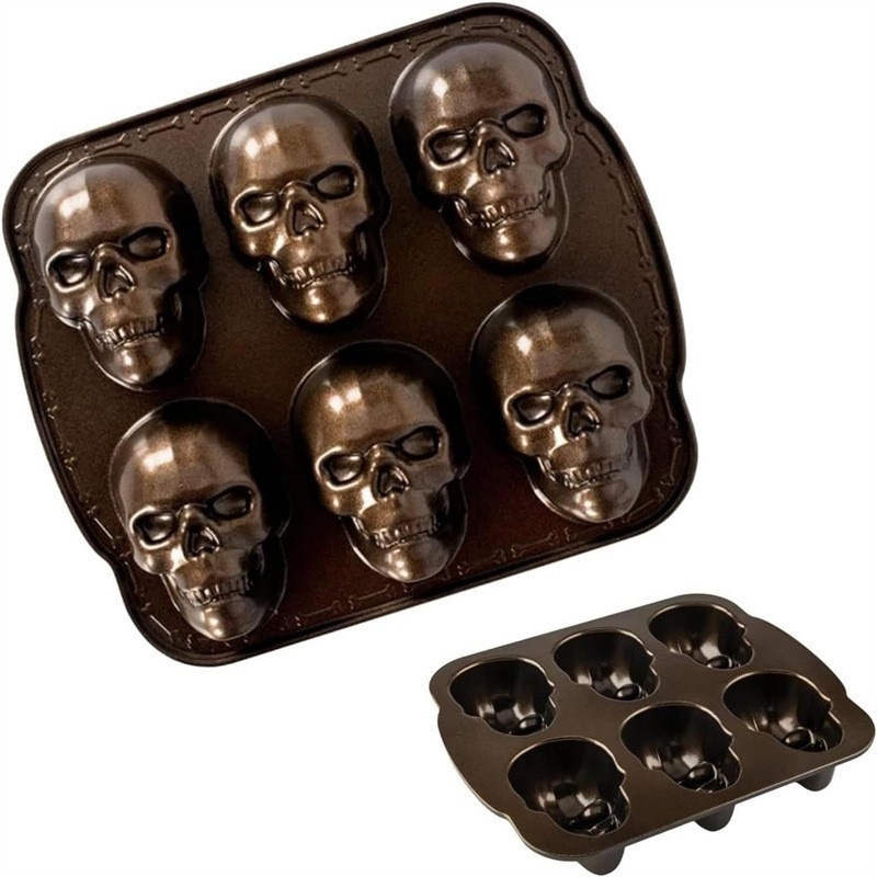 3D zlatna lubanja kalupa za pečenje, aluminijska legura, otporna na visoke temperature, dimenzije 20×15×1.8 cm