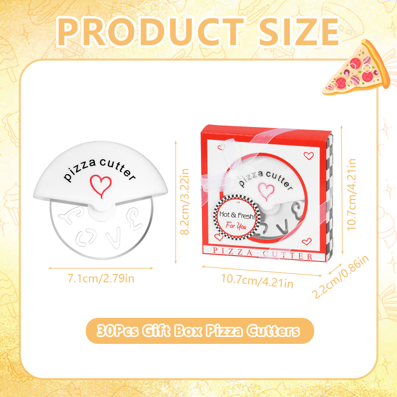 Cuțit pentru pizza din oțel inoxidabil, în formă de inimă, multifuncțional pentru coacere