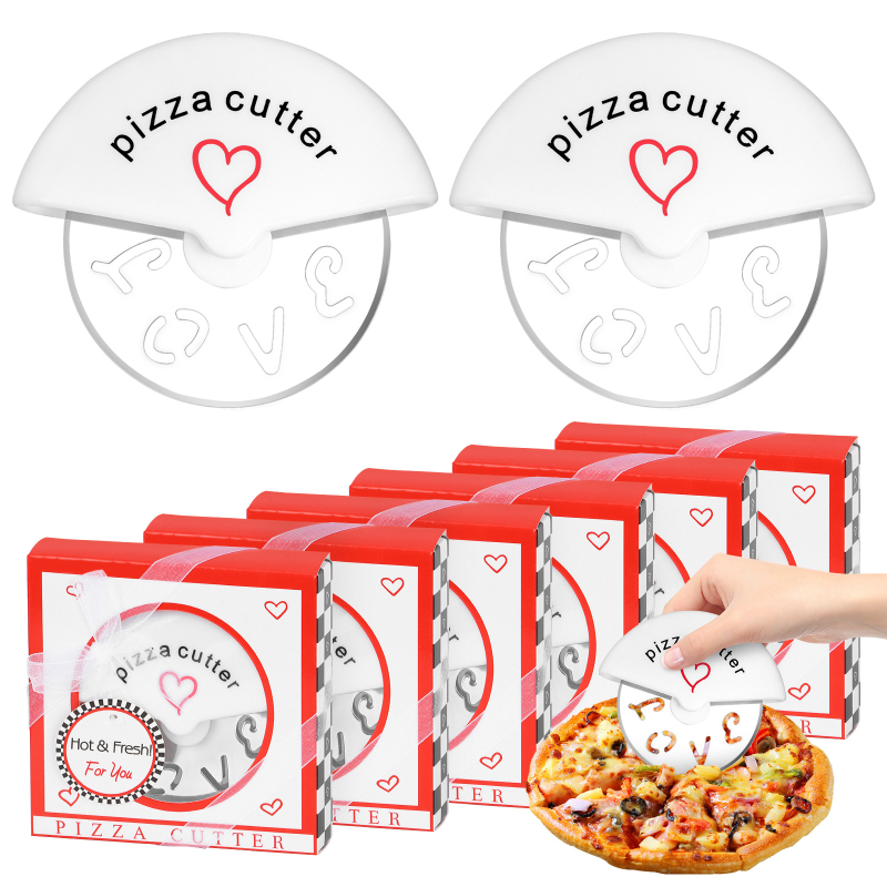 Cuțit pentru pizza din oțel inoxidabil, în formă de inimă, multifuncțional pentru coacere