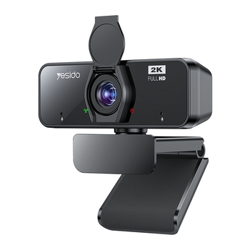 Yesido Cameră de streaming 2K cu USB Plug‑and‑Play, autofocus și unghi reglabil pentru PC