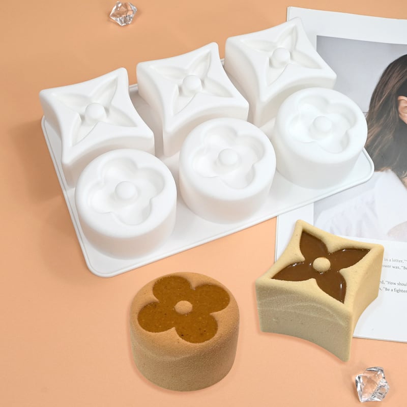 Okrugla silikonska forma za mousse s motivom četverolisne djeteline, romboidna silikonska forma za čokoladu, DIY dekoracija za pečenje