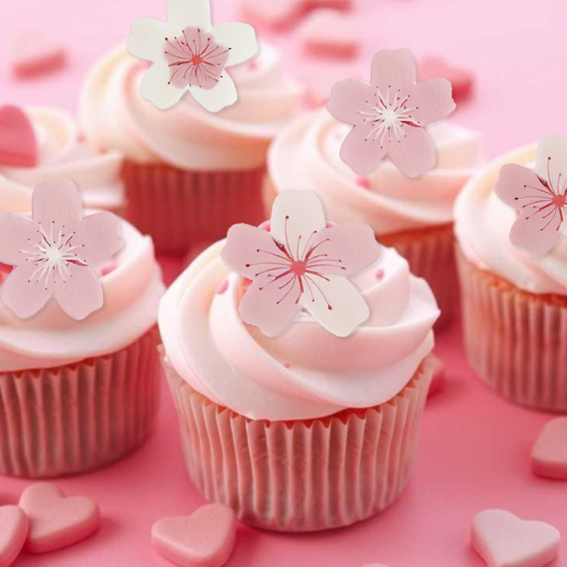 Hârtie de napolitană roză pentru decorarea prăjiturilor, de calitate alimentară