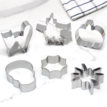 Set de 6 forme din oțel inoxidabil pentru biscuiți de Halloween – forme de dovleac și păianjen