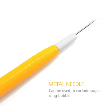 Εργαλείο φοντάν με βελόνα εξαερισμού και χρωματισμένες χάντρες για διακόσμηση τούρτας, ζαχαροπλαστική DIY