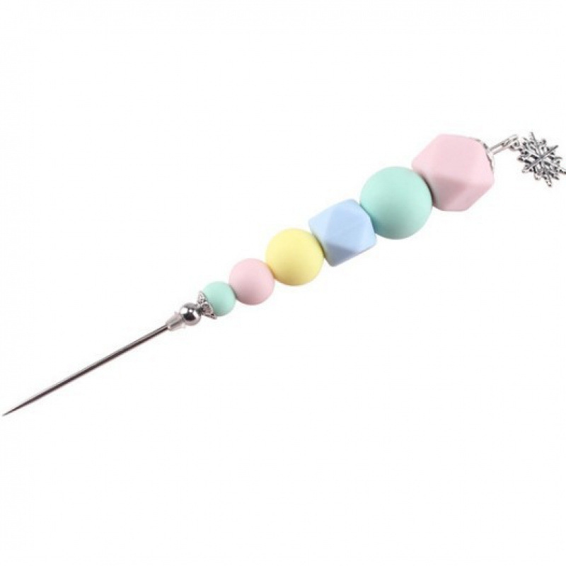 Εργαλείο φοντάν με βελόνα εξαερισμού και χρωματισμένες χάντρες για διακόσμηση τούρτας, ζαχαροπλαστική DIY