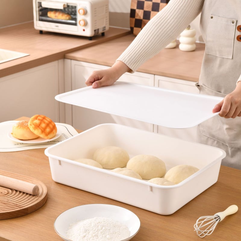 Cutie de fermentare a aluatului pentru uz casnic, depozitare în frigider, destinată coacerii pâinii și toast-urilor, cutie de conservare alimentară