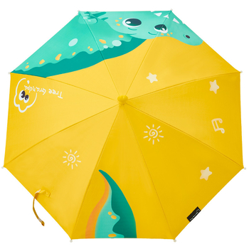 Iskolába és óvodába készült gyermekeknek hosszú nyélű esernyő, biztonságos fiúknak és lányoknak, 2-3 éveseknek