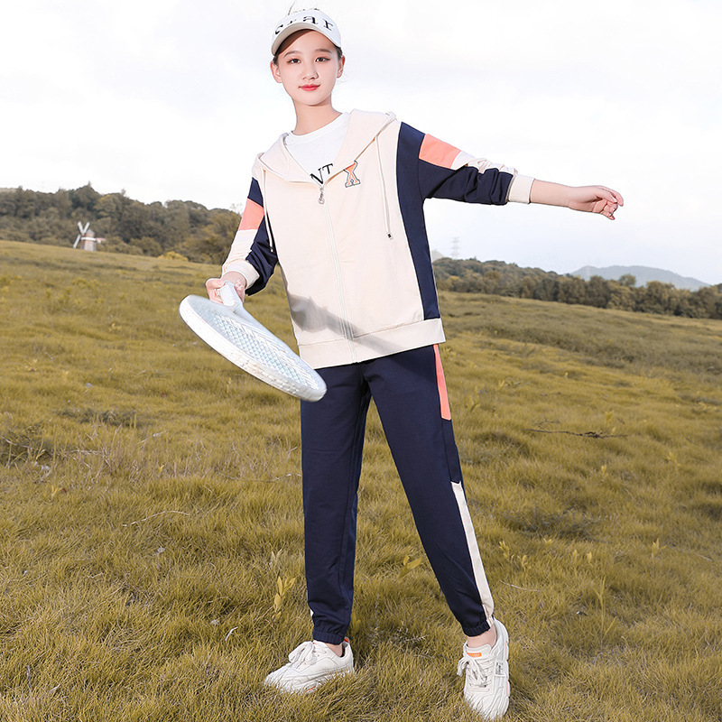218321 Jesenski casual sportski set za djevojčice, dva dijela, korejskog stila