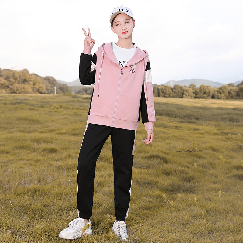 218321 Jesenski casual sportski set za djevojčice, dva dijela, korejskog stila