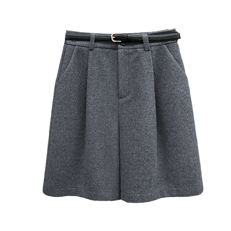 Ženske vunene capri hlače, visokim strukom, slobodniji kroj, capri dužina, jesenska zimska casual moda