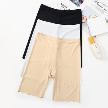 Ljeto, plus veličina: šorcevi za sigurnost s visokim strukom od ice silk s ugrađenom podstavom – elastični, prozračni, univerzalni bazni leggings za žene