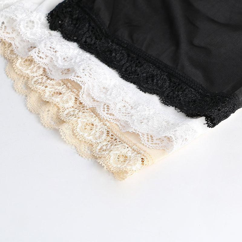 Široke šorceve s čipkom za plus veličine, culottes stil, ledena svila materijal, duljina 3/4