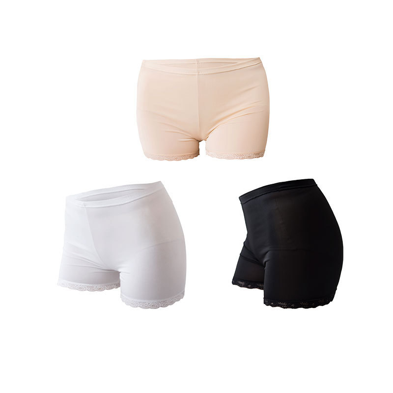 Široke šorceve s čipkom za plus veličine, culottes stil, ledena svila materijal, duljina 3/4