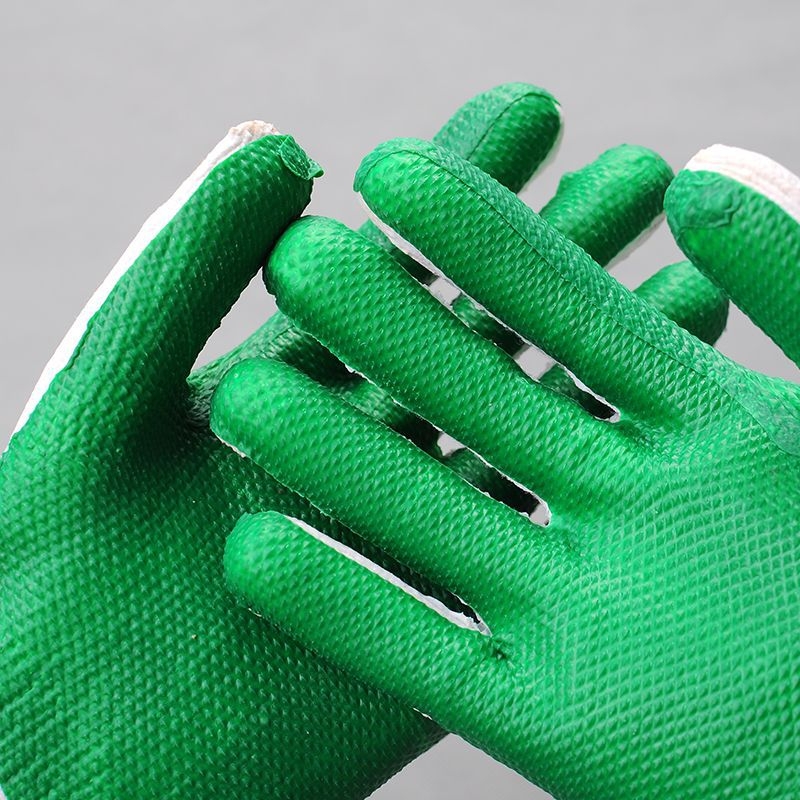 Latex védőkesztyűk építkezésekhez, csúszásmentes, kopásálló, lélegző