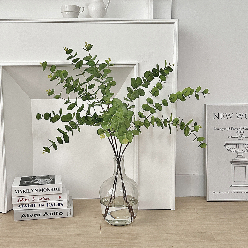 Verde artificial din frunze de eucalipt și frunze în formă de bani, aranjament decorativ pentru nuntă, înălțime 30–100 cm