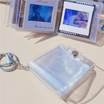 Breloc cu suport pentru film de 5 cm, husă protectoare și pandantiv PVC