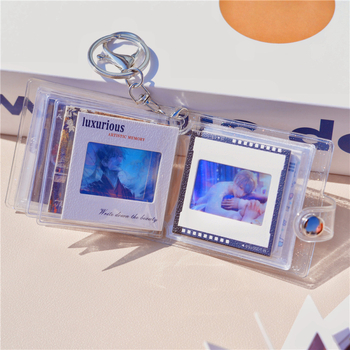 Breloc cu suport pentru film de 5 cm, husă protectoare și pandantiv PVC