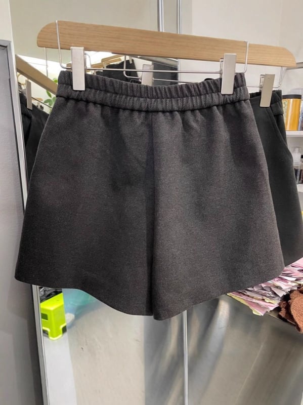 Damske šorts-pantalone s visokim strukom, plus veličina, jednobojne, opuštena silueta
