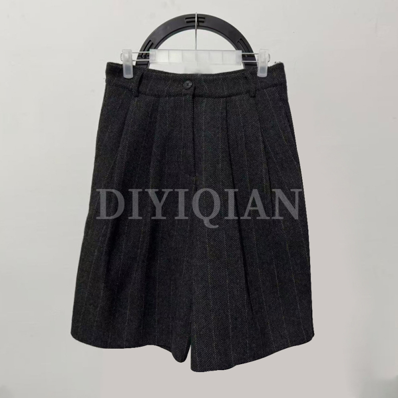 Diyiqian široke casual hlače u korejskom stilu, opuštena kroj, srednji pojas, pamuk-mješavina