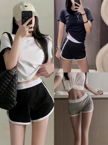 Pamukasti pleteni šorcovi za jogu i sport, lagani, visoki struk, casual fitness stil