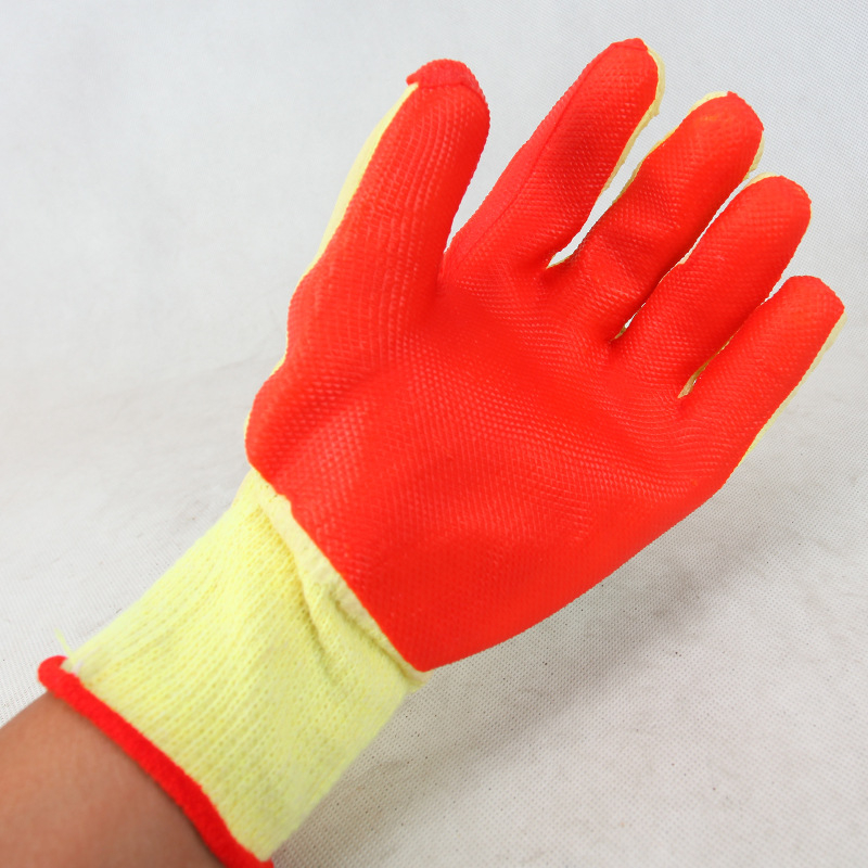 Tongxin gumírozott védőmunkás kesztyű – vastag, kopásálló, vágás- és átszúrásálló, építkezésekhez és acélszerkezetek kezeléséhez