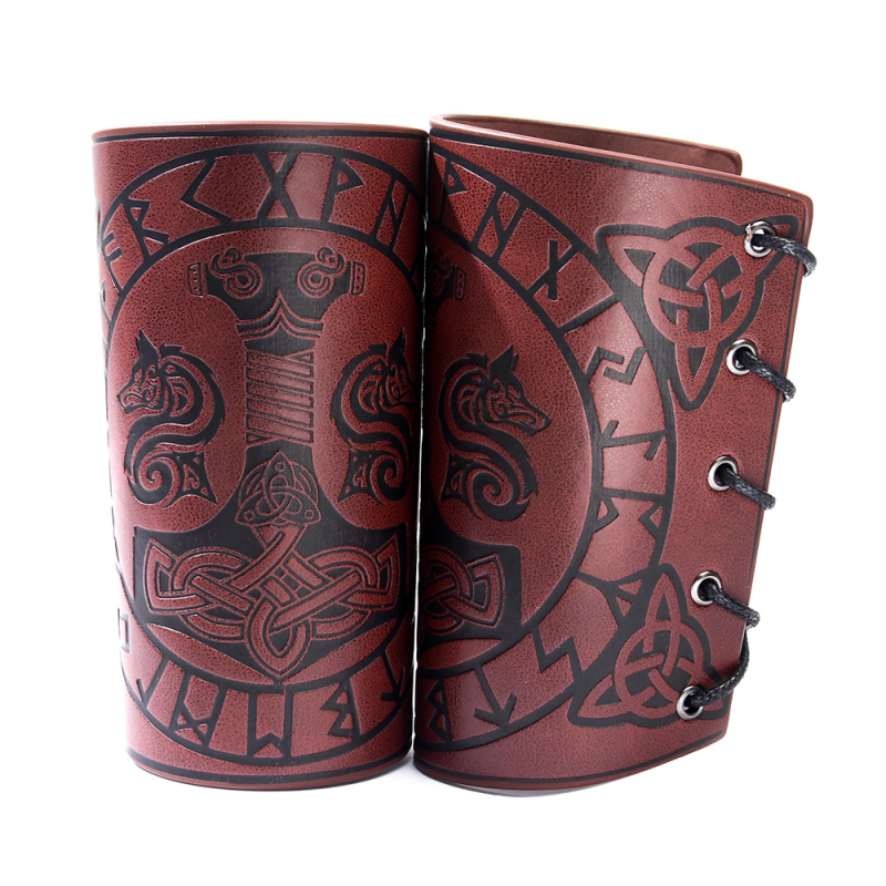 Zglobna zaštita s motivom Thorovog čekića, nordijska mitologija, retro stil, za outdoor sportove