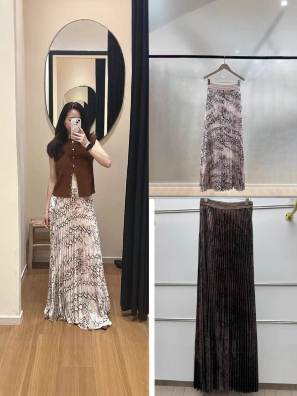 Francuski stil nišni model, 25-godišnja jesen-zima retro plisirana suknja s visokim strukom, srednja duljina, za žene