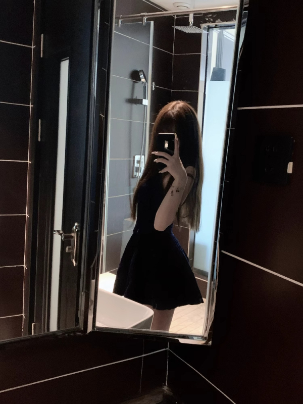 Eveovo Лазурно лято — винтидж стил, широк силует пола, комплект от две части с висока талия