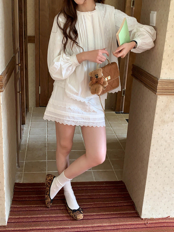 3th Morning ранна пролет нов дизайн риза с дантелен кант и пола Zy3783