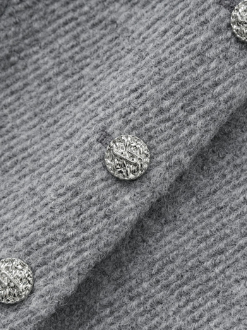 Nanyou Ženski dvodijelni kostim: sako i suknja – elegantan poslovni stil, debeli vuneni miks