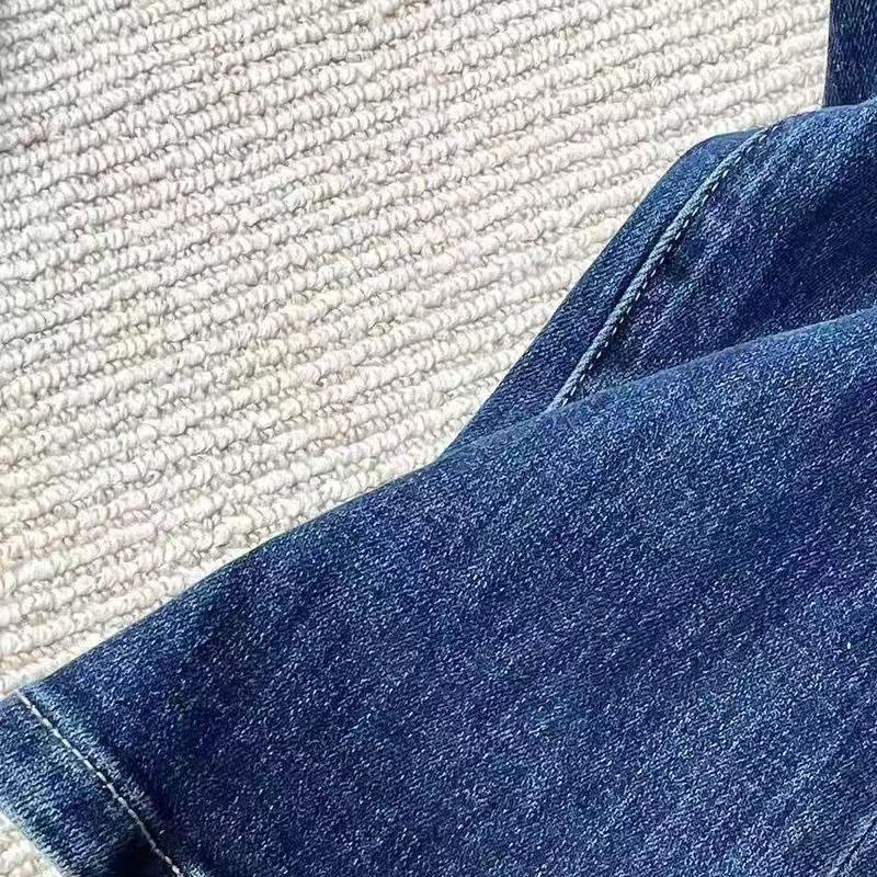 Ženske traperice s visokim strukom, elastične, slim-fit bootcut