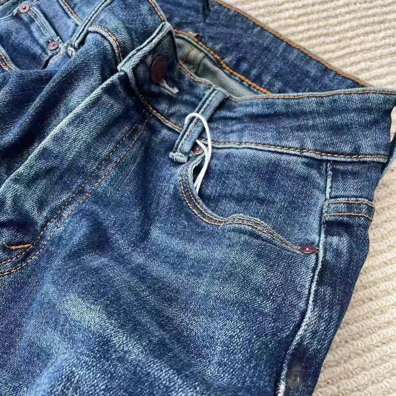 Ženske traperice s visokim strukom, elastične, slim-fit bootcut