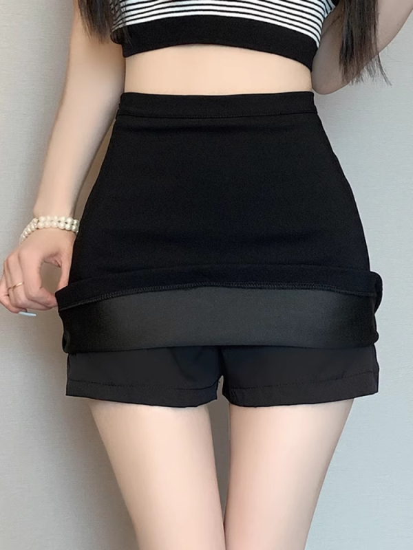 Mini suknja s visokim strukom, tijelo-prilagođena Harajuku stil