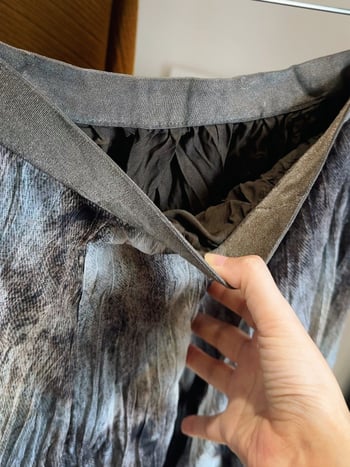 Ženska mrežasta midi suknja s tie-dye uzorkom, nepravilan rub, jesen-zima retro stil
