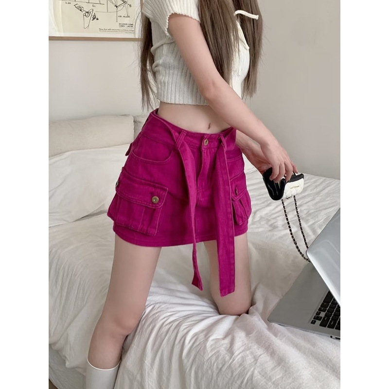 Női rövid szoknya, 2025 nyár, magas derék, karcsúsító szabás, A-vonalú, csípőre illeszkedő, kis testalkatúaknak